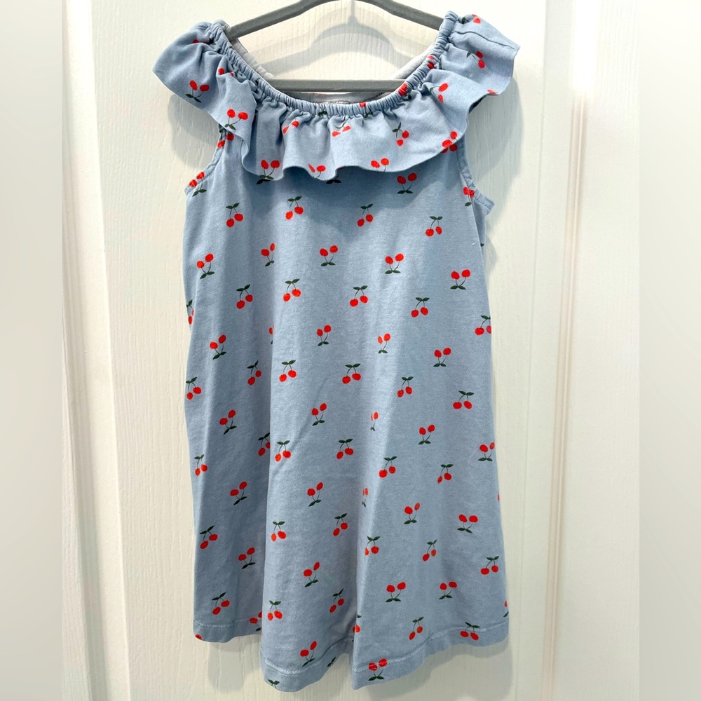 Hanna Andersson Girls Ruffle Neck Swing Dress